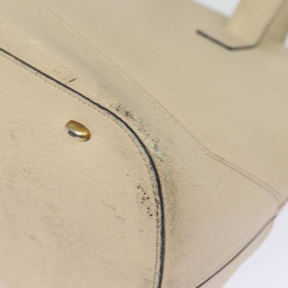 CELINE Hand Bag Leather Beige Auth 80891 - Picture 14 of 16